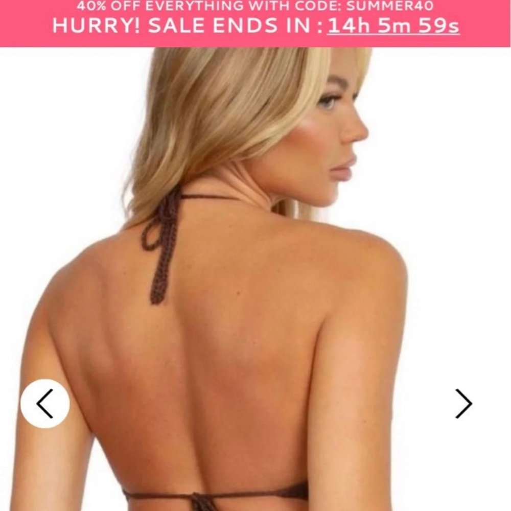 Hot summer crotchet top new with tags